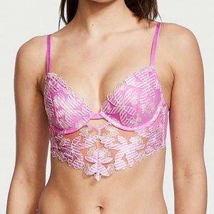 NWT Victoria’s Secret, Ver Sexy-Lightly-Lined Floral Embroidered Bra Top , 34C